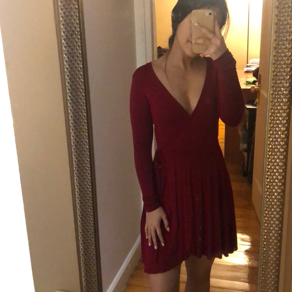 Red skater dress